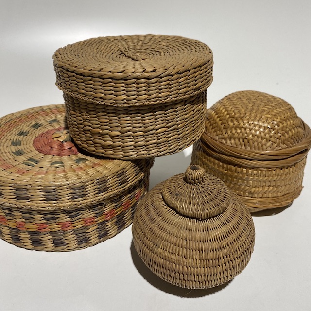 BOX, Small Round Woven Trinket Box